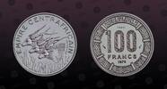 CENTRAL AFRICAN EMPIRE , KM E5 , Nickel, 100 Francs, 1978, Specimen, Ruler: Bokassa I (1976-1979). Scarce Essai and nice coin! N