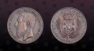 CONGO FREE STATE 50 Centimes CONGO FREE STATE , KM# 5 , Silver, 50 Centimes, 1896, Mint Strike, Leopold II - bust left. Nice silver coin! -