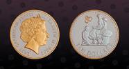 EAST CARIBBEAN STATES 10 Dollars EAST CARIBBEAN STATES, KM Unlisted , Silver, 10 Dollars, 2006, Proof, Queen Elizabeth 80th Birthday. Gilt 80. Coin in excellen -
