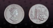 EAST CARIBBEAN STATES 10 Dollars EAST CARIBBEAN STATES, KM# 27 , Silver, 10 Dollars , 1994, Proof, World Cup USA '94. Coin in excellent condition! -
