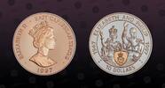 EAST CARIBBEAN STATES 10 Dollars EAST CARIBBEAN STATES, KM# 32 , Silver, 10 Dollars, 1997, Proof, Queen Elizabeth and Philip's Golden Wedding Anniversary. Partia -