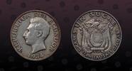 ECUADOR , KM# 72 , Silver, 1 Sucre (Un), 1934, Mint Strike, Head of Sucre. Obverse scratched!