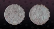 ECUADOR 5000 Sucres ECUADOR , KM# 98 , Silver, 5000 Sucres, 1994, Proof, Environmental Protection - Galapagos Penguins. Excellent coin in Superb Gem -