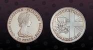 50 Pence 1982 FALKLAND ISLANDS FALKLAND ISLANDS , KM# 18a , Silver, 50 Pence, 1982, Proof, Liberation from Argentina forces. Coin in excellent co...