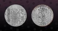 FINLAND 100 Markkaa FINLAND, KM# 71 , Silver, 100 Markkaa, 1992, Mint Strike, 75th Anniversary of Independence. Coin in excellent condition! -