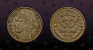 FRENCH WEST AFRICA 50 Centimes FRENCH WEST AFRICA , KM# 1 , Aluminum-Bronze, 50 Centimes , 1944, Mint Strike, Nice coin! -