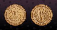 FRENCH WEST AFRICA 25 Francs FRENCH WEST AFRICA , KM# E7 , Aluminum-Bronze, 25 Francs , 1957, Specimen, Nice Essai coin in excellent condition! -