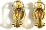 Ohrringe Ohrstecker Citrin oval + 750er Gold 18 Karat