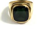Herrenring 585er Gelbgold + grüner Spinell Gr. 65 -