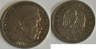Deutschland 5 Reichmark Paul von Hindenburg 1847 - 1935 Deutsches Reich Reichsadler -