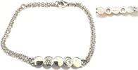 Armband Pfeffinger Silberdesign Armband 2 Zirkonia 925er Sterling Silber -