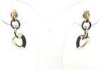 Ohrringe Hängende Ohrstecker 585er Gold bicolor 14 Karat -