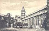 Deutschland Postkarte Mainz Kreuzgang und Klostergarten im Dom -