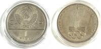 Russland 1 Rubel 22. Olympische Spiele Moskau 1980 Moskauer Olympiasymbol Hartkapsel Zertifikat -