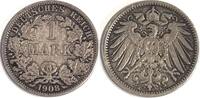 Kaiserreich 1 Mark 1908 A vz 10,00 EUR  Excl. 5,90 EUR Verzending