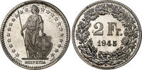 Suisse 2 francs 1945 B PROOF ! PCGS SP 66 550,00 EUR  Excl. 18,00 EUR Verzending