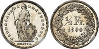 Suisse 1/2 franc 1900 B PROOF ! NGC PF 63 1795,00 EUR  Excl. 18,00 EUR Verzending