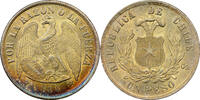 Chili Peso Peso - 1886 So Santiago - NGC MS 65 - TOP POP ! -