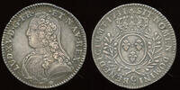 France 1/2 Ecu aux branches d'olivier Louis XV. (1715-1774) Caen mint -