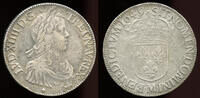 France Ecu à la mèche longue Louis XIV (1643-1715) Toulouse mint -
