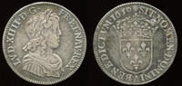 France 1/4 Ecu à la mèche longue Louis XIV (1643-1715) Paris mint -