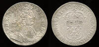 France 1/2 Ecu à la cravate Louis XIV (1643-1715) Rouen mint -