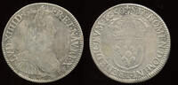 France 1/2 Ecu à la mèche longue Louis XIV (1643-1715) Nantes mint -