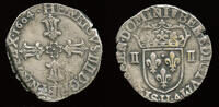 France 1/4 d'écu croix de face Henry IV (1589-1610) La Rochelle mint -