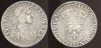 France Ecu au buste juvénile Louis XIV (1643-1715) Bayonne mint -