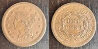 USA ONE CENT 1854 TETE DE LA LIBERT&Eacute; - 10,72G  220,00 EUR  Excl. 10,00 EUR Verzending