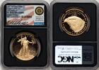 World Coins and Other 2021-W Type 2 Proof Gold Eagle 1 oz ER Miles Standish Blk Core -
