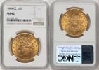 US 1884-CC Liberty Head $20 NGC MS62