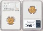US $2 1/2 1911 Indian $2.5 NGC MS63 1030,67 EUR  Excl. 38,65 EUR Verzending