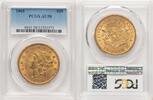 US Liberty Head $20 $20 1865 PCGS AU58