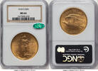 US $20 CAC 1910-D St. Gaudens $20 NGC MS64