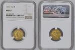 Goldm&uuml;nzen $2 1/2 Brown Label 1913 Indian $2.5 NGC MS62 855,47 EUR  Excl. 38,88 EUR Verzending
