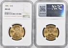 Goldm&uuml;nzen $10 1901 Liberty Head $10 NGC MS65 2920,69 EUR  Excl. 38,88 EUR Verzending