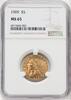 US 1909 Indian $5 NGC MS65