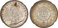 Graded Coins AR Rupee BRITISH INDIA: George V (1910-1936), AR Rupee, 1920(b), KM-524 -