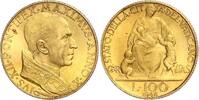 Italien-Vatikan 100 Lire Gold Pius XII 1939-1958. -