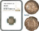 12 Skilling 1856 Norway  NGC MS64+