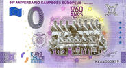 Portugal 0 Euro 0 Euro biljet Portugal 2021 - 60 Anniversario Campeoes Benfica KLEUR -