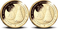 Gouden Herdenkingsmunten 10 euro Wageningen Universiteit 10 euro goud 2018 herdenkingsmunt proof -
