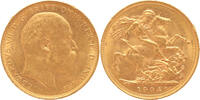Goud Wereld Sovereign Australia Sovereign 1904m -