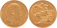 Goud Wereld Sovereign Australia Sovereign 1908p -