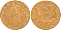 Goud Wereld 10 Dollars USA 10 Dollars 1887s -