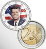 2 Euro 2 Euro munt kleur Kennedy -