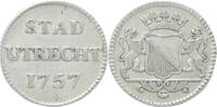 Duit Utrecht-stad Duit zilver 1757 -