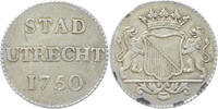 Duit Utrecht-stad Duit zilver 1750 -