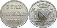 Duit Utrecht-stad Duit zilver 1739 -